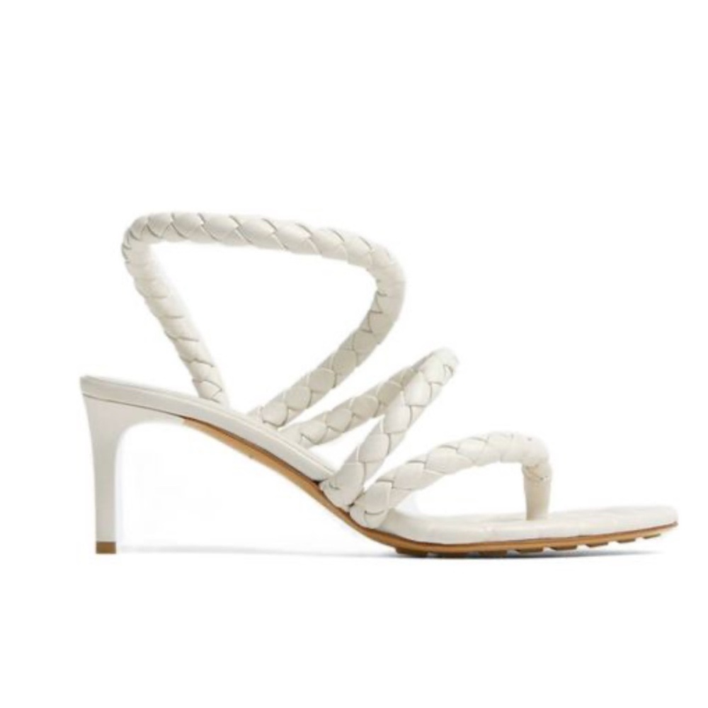 Bottega Veneta 60MM Leaf Quilted Wrap Leather Heels